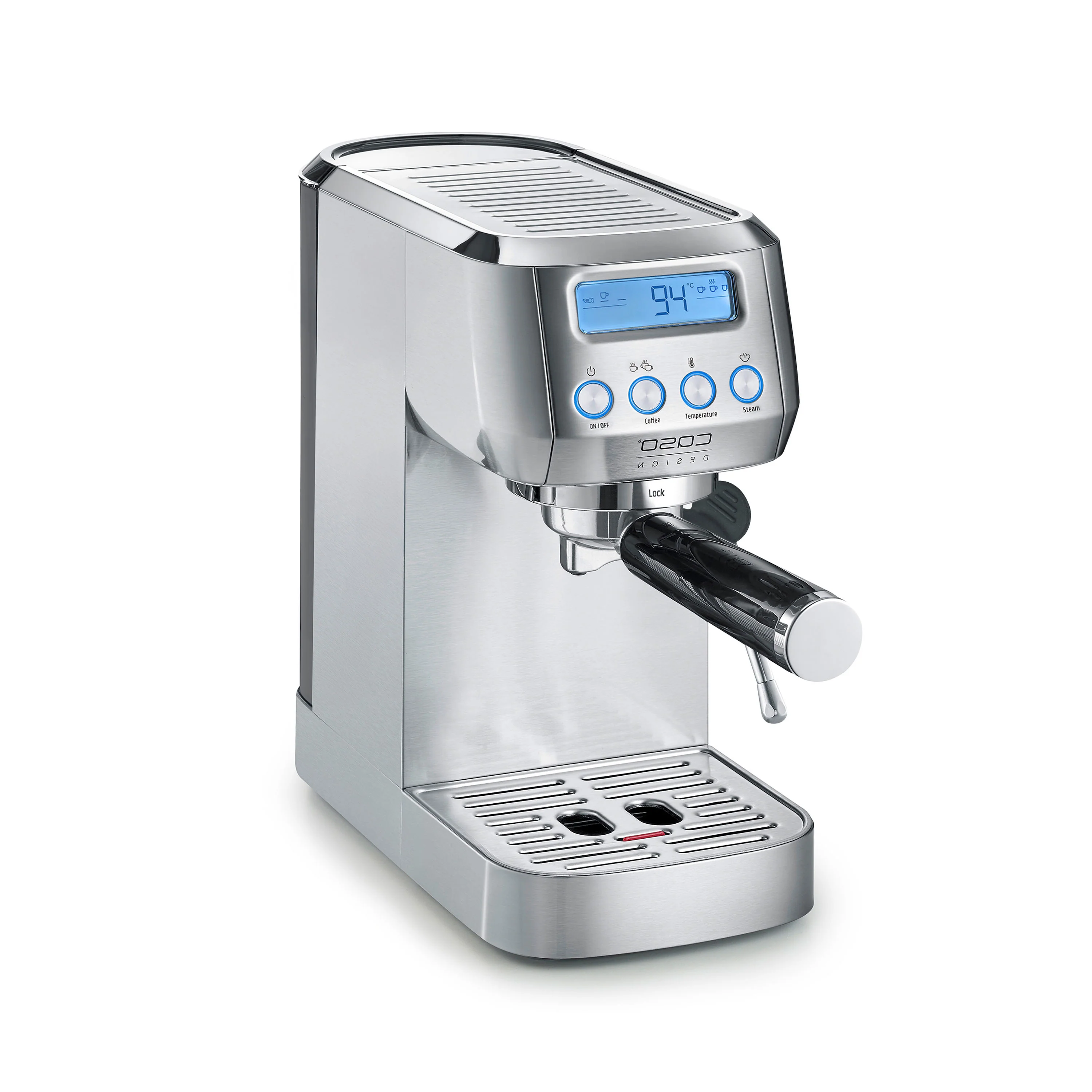 Macchina da caffè espresso Caso Design Gourmet Crema Silver