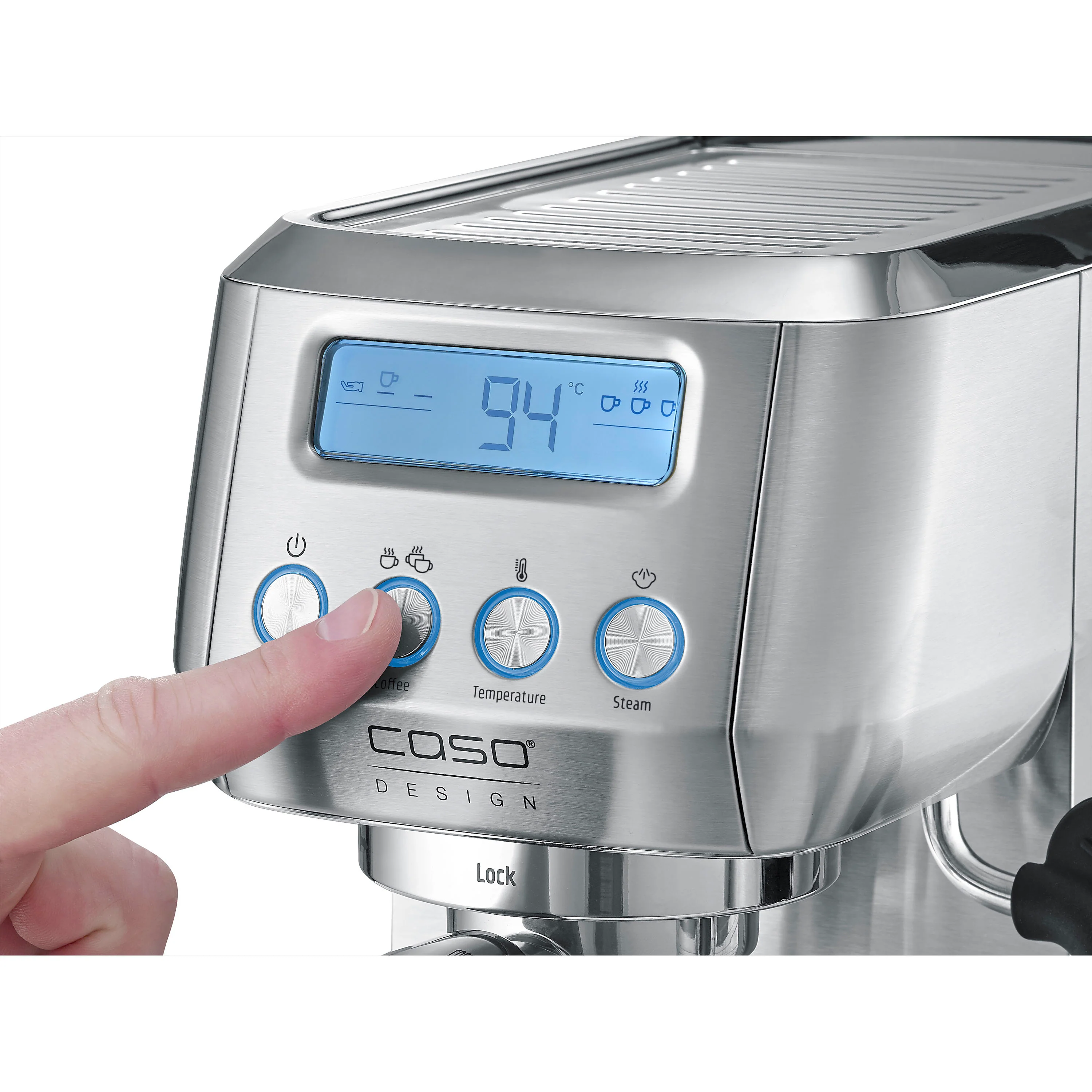 Macchina da caffè espresso Caso Design Gourmet Crema Silver