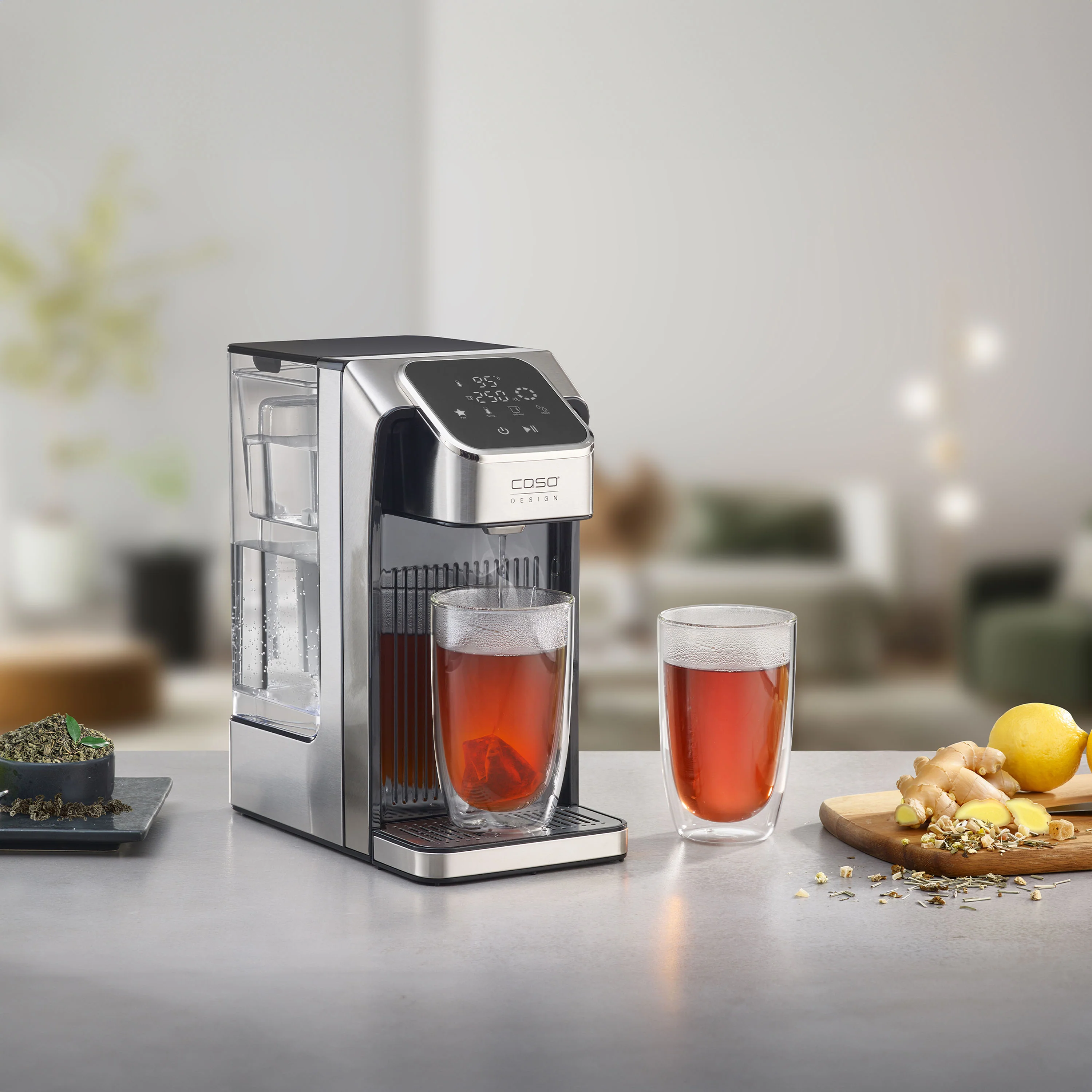 Bollitore Elettrico Mellerware Spring! 2200W - 1,8L, Acciaio Inox, Riscaldamento In 3 Min, Senza BPA - Nero