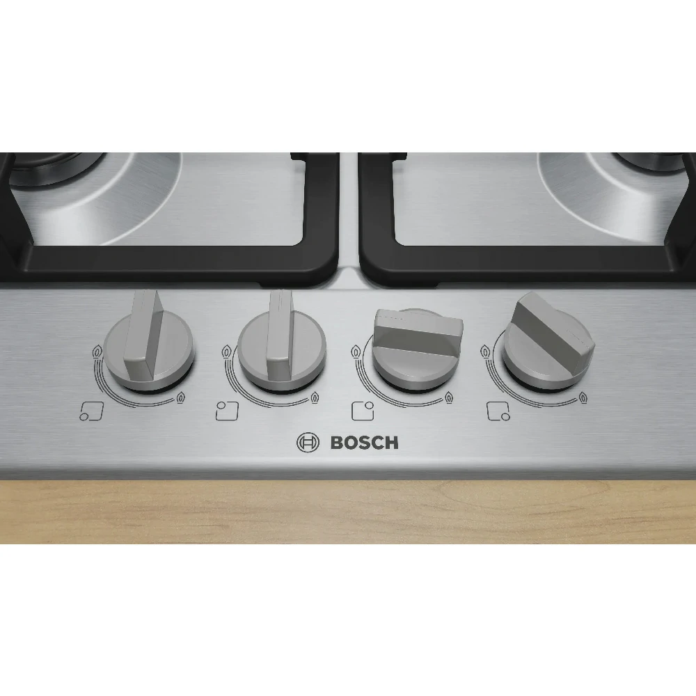 Piano cottura a gas Bosch 4 fuochi 60CM INOX PGP6B5K90