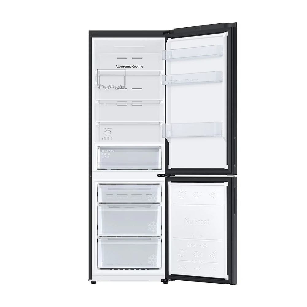 Frigorifero a libera installazione combinato Samsung TOTAL NO FROST 344 LT 60CM E NERO RB33B612EBN/EF
