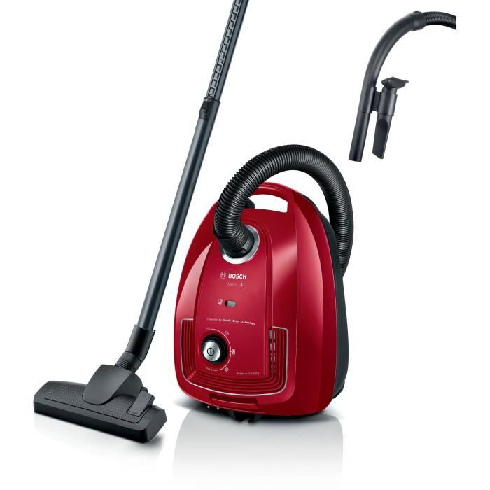 Bosch GL38 - aspirapolvere con borsa - 600 W - 79 dB - (H) EPA - 10m - 4 L Bag - Variatore di potenza
