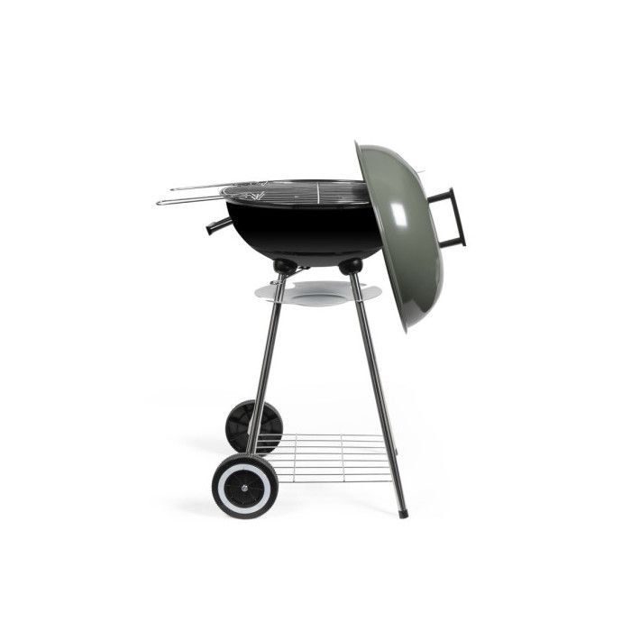 Barbecue a carbonella - LIVOO - DOC172K - ø41 cm - Griglia in acciaio cromato - Altezza 69,5 cm - Maniglie - 2 ruote dentate