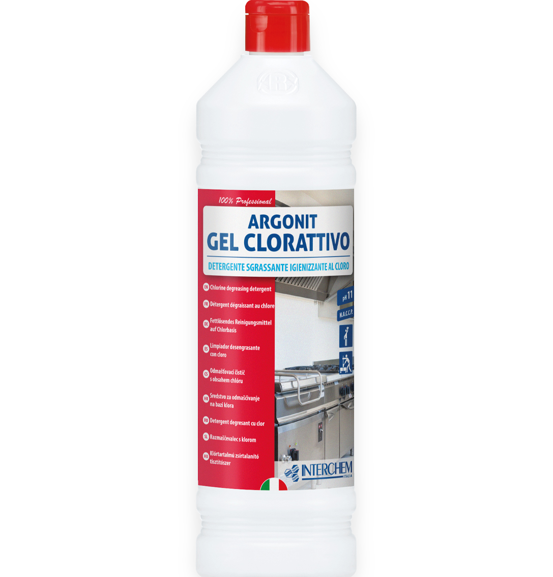 Detergente sgrassante igienizzante Argonit Gel clorattivo 1 litro
