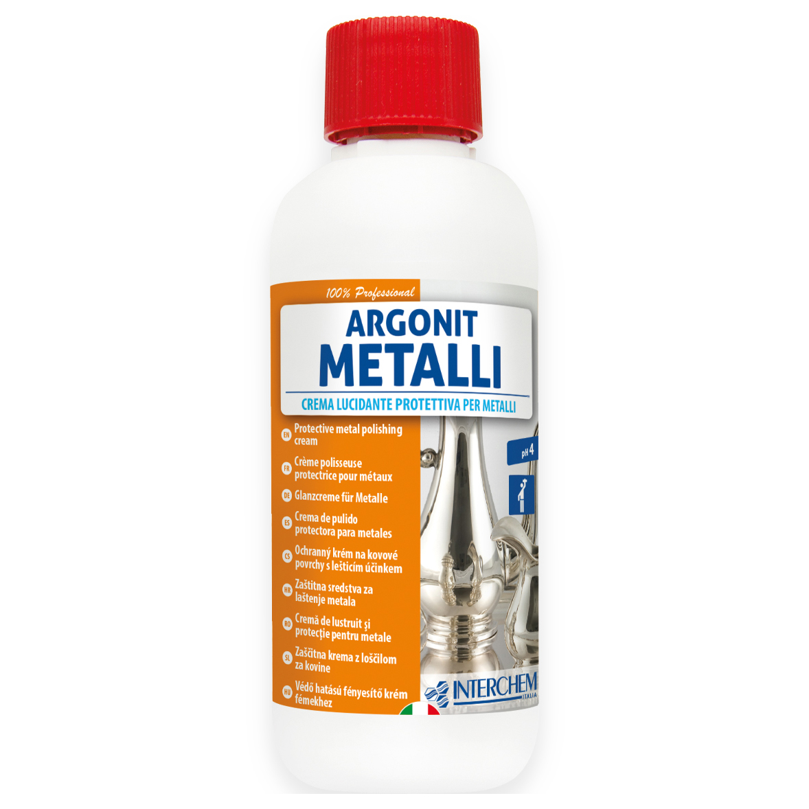 Crema lucidante per metalli Argonit 250 ml