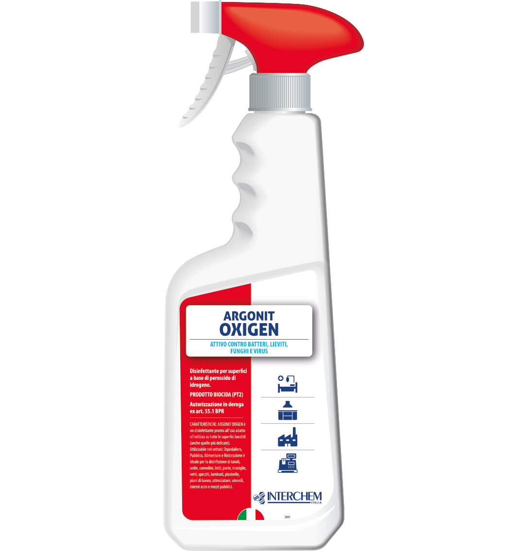 Spray detergente disinfettante Argonit Oxigen  750 ml