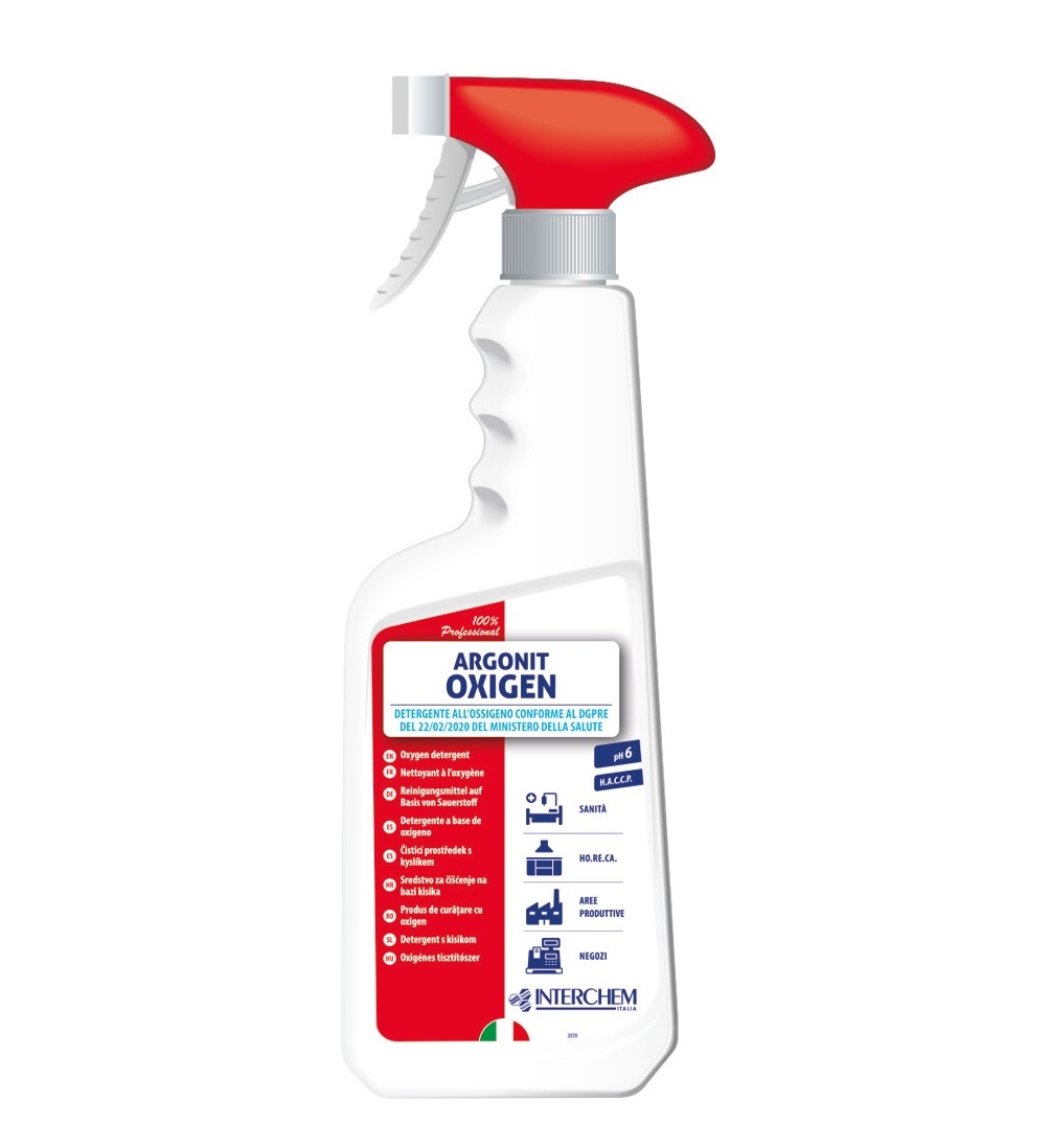 Spray detergente igienizzante Argonit Oxigen  750 ml