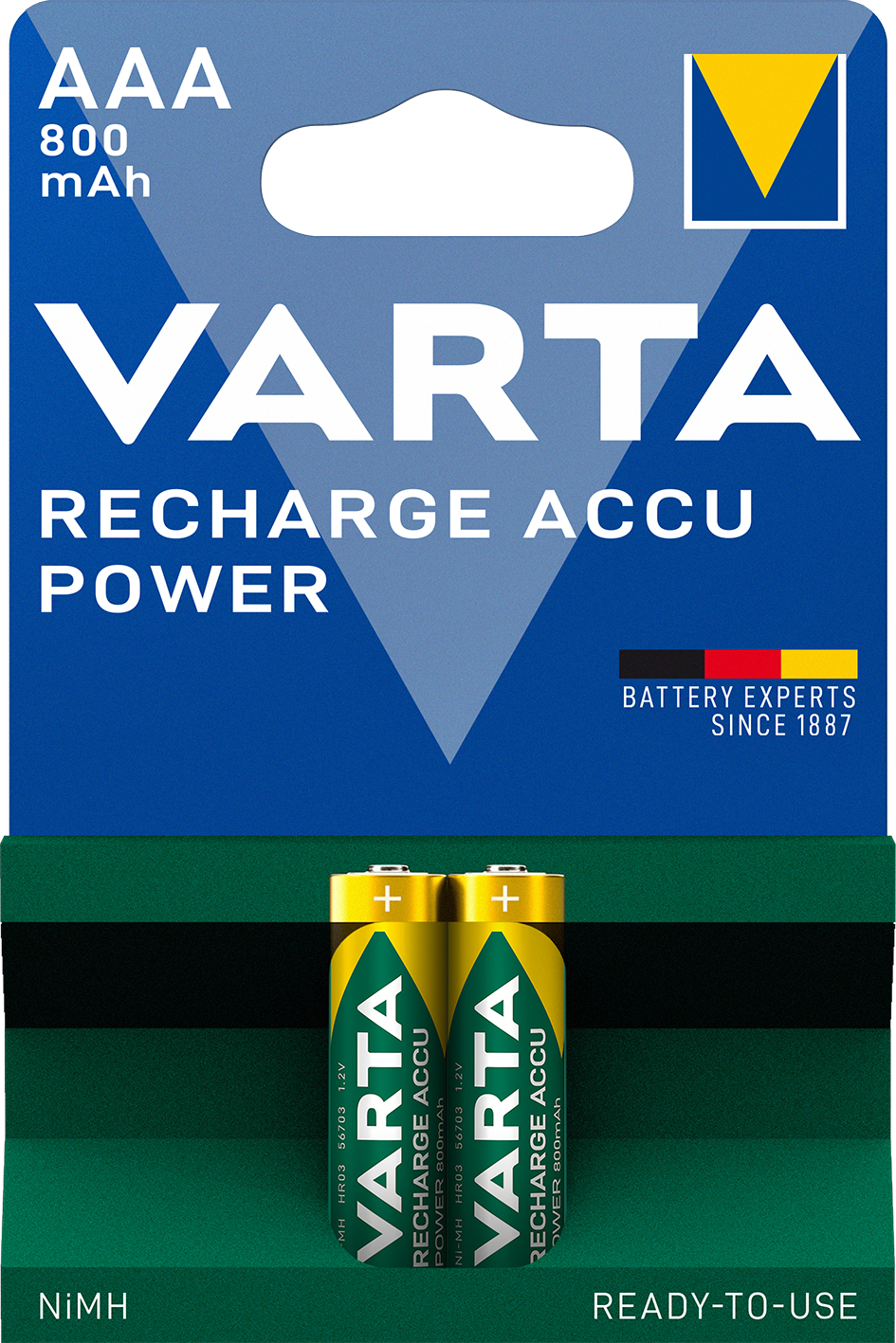 VARTA PILE MINISTILO AAA RICARICABILI 800MAH 2PZ