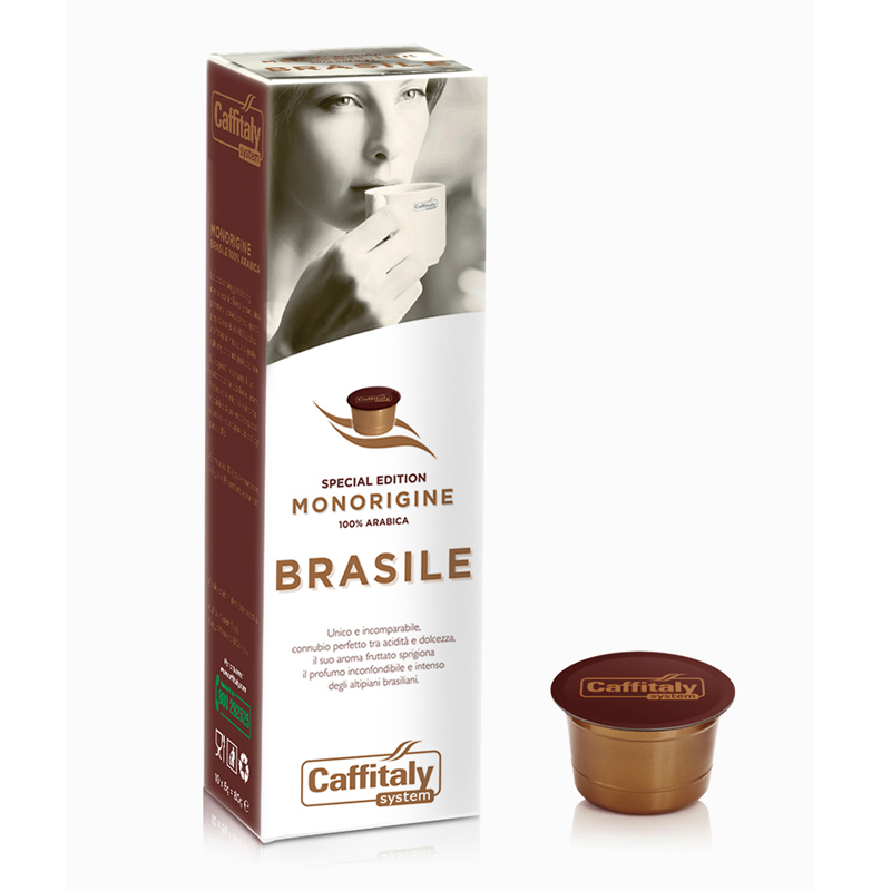  Confezione 10 capsule caffè Monorigine Brasile - Caffitaly