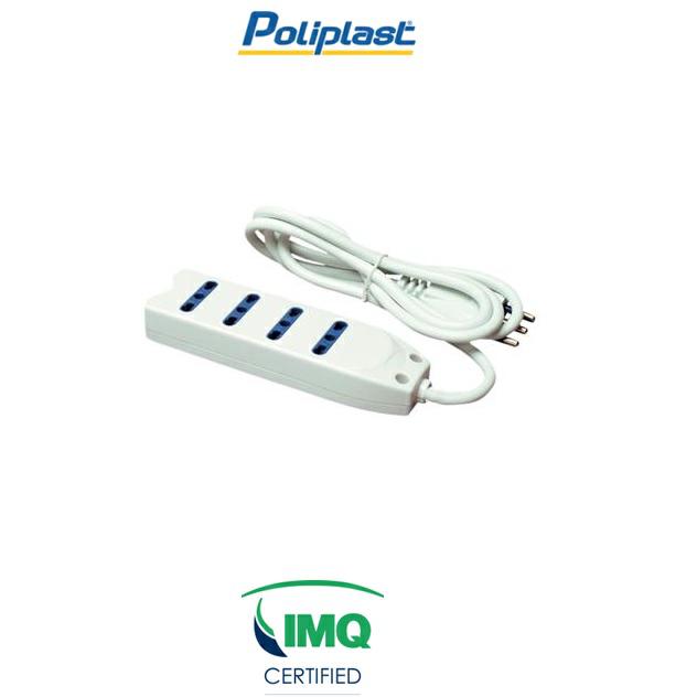 POLIPLAST MULTIPRESA 4 POSTI IMQ SPINE ITA 10/16A BIANCO 200604BI