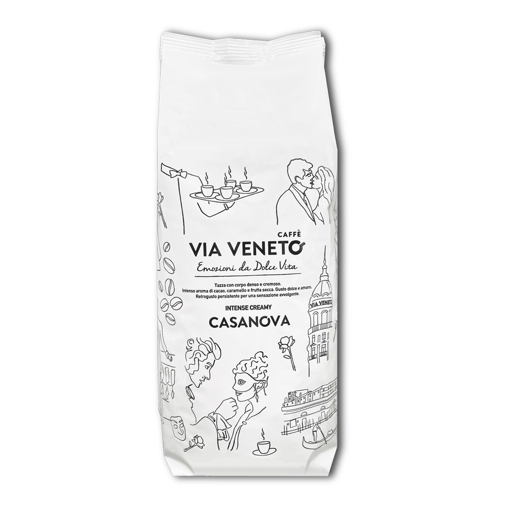 Caffè in grani Via Veneto miscela Casanova 500 gr