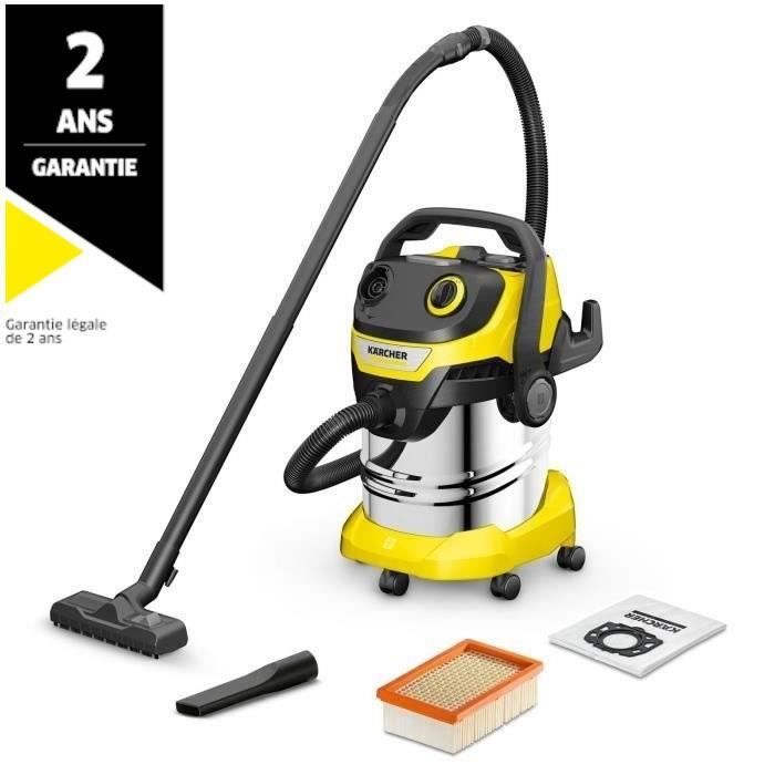Aspiraliquidi e secchi KARCHER WD 5 S V-30/5/22 - Serbatoio in acciaio inox da 30 L - 1100W (Funzione soffiante)