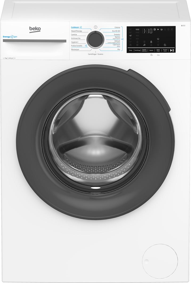 Lavatrice slim 7 kg Beko ENERGYSPIN INVERTER VAPORE 49 CM 1200GIRI BMWSU4721A