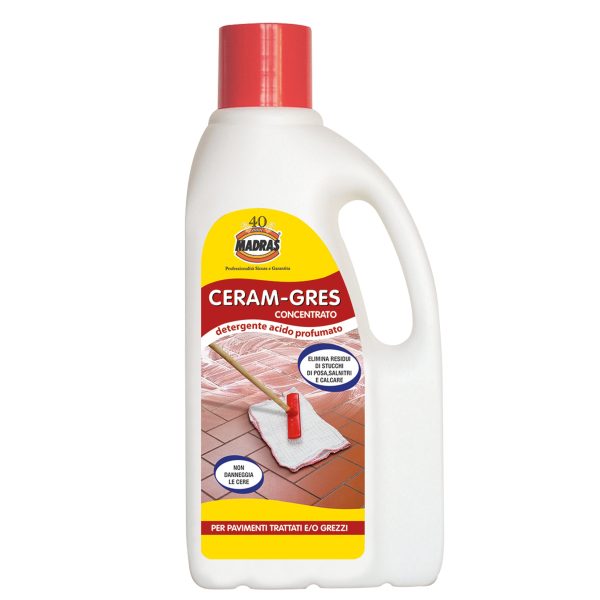 Detergente acido per pavimenti resistenti Ceram-Gres 1 litro Madras