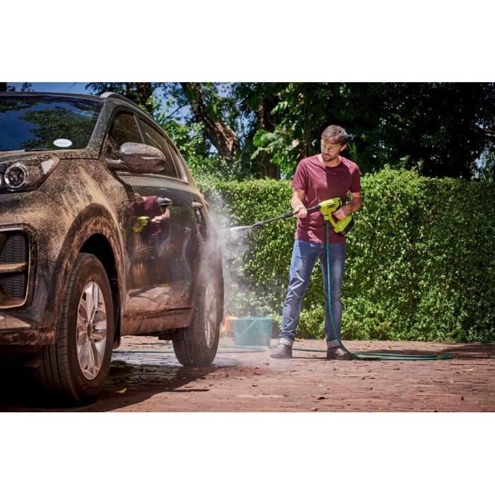 Pistola ad alta pressione a batteria RYOBI ONE+ 18V RY18PW22A-125 - 22 bar - 182 L - 1 batteria 18V 2,5 Ah e 1 caricatore 1,5 A