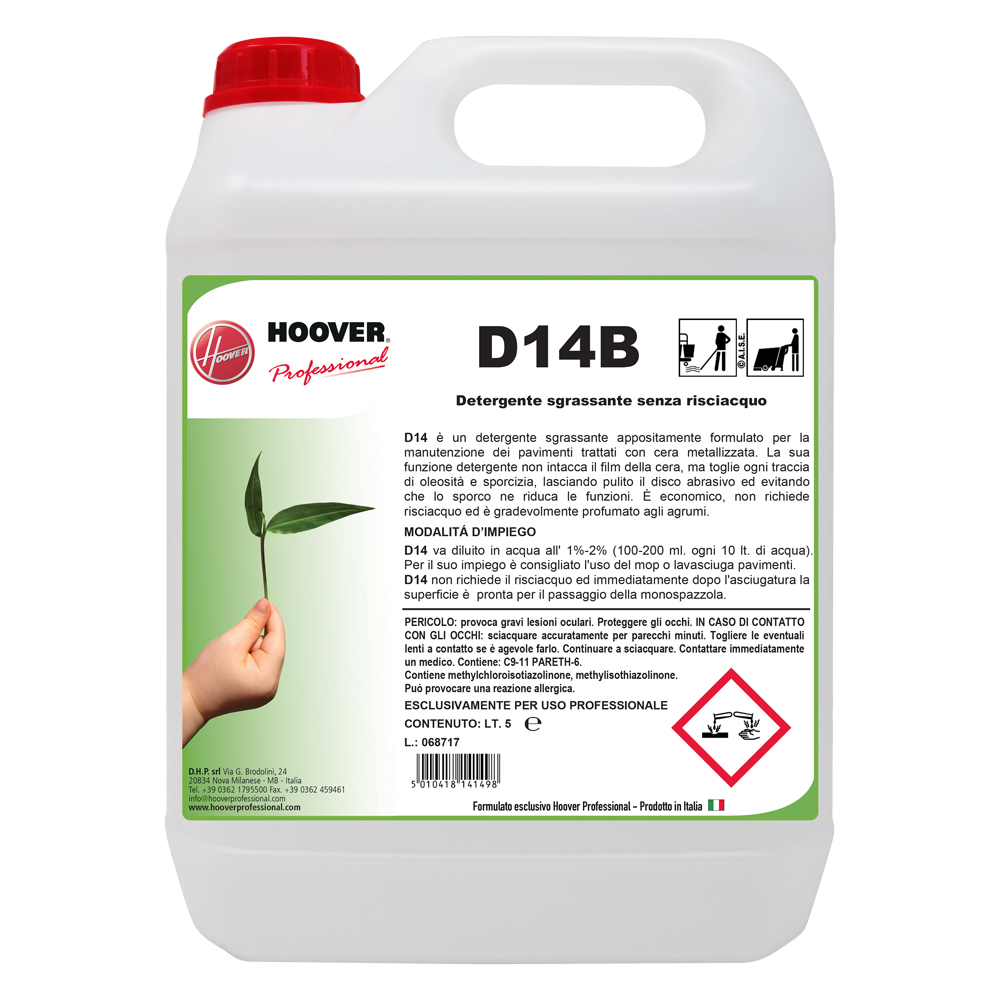D14B Detergente sgrassante per pavimenti trattati