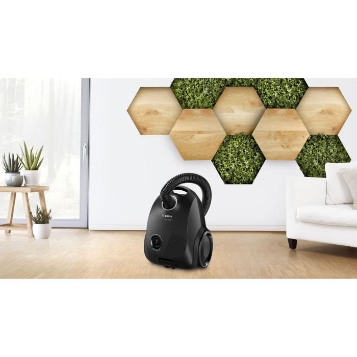 BOSCH GL20S Nero - Aspirapolvere con sacco - 600 W - Livello sonoro 80 dB