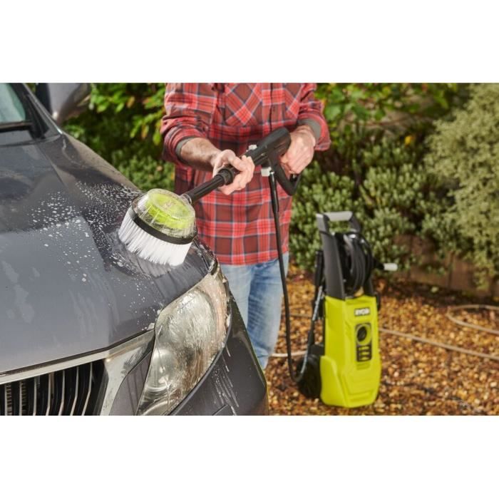 Cleaner ad alta pressione 2000 W 150 bar 450 L - 8M flessibile, bobina, serbatoio da 0,9 L, lance (vario -turbo), spazzola rotante