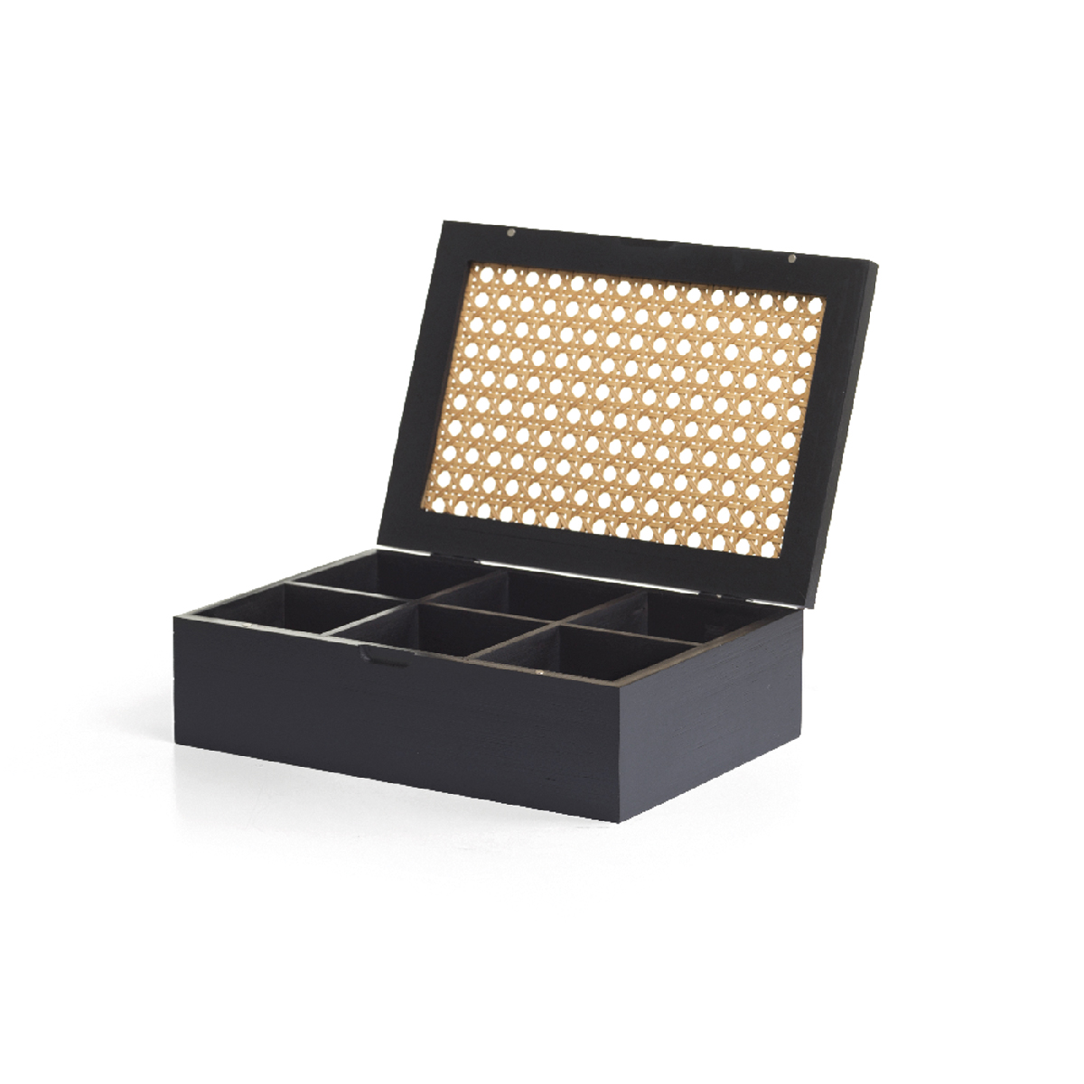 Rattan - Contenitore multiuso c/divisori interni - Rattan