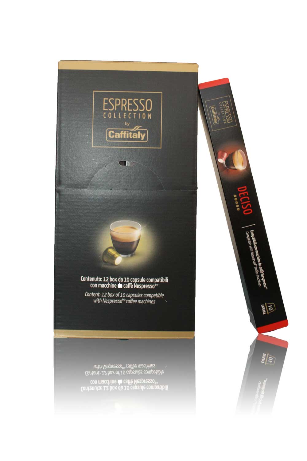 Confezioni 120 capsule Collection Deciso compatibili con Nespresso