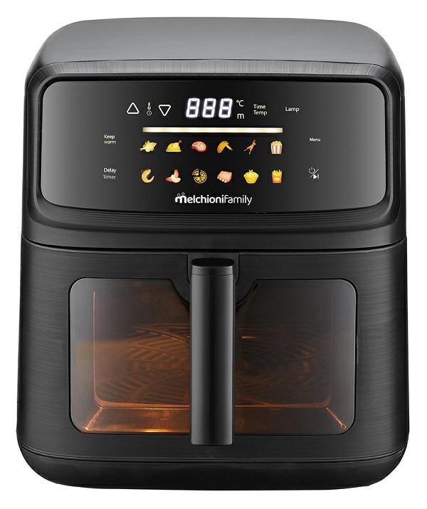 MELCHIONI FRIGGITRICE AD ARIA MARTINA 10LT 2100W DISPLAY COLORI NERO