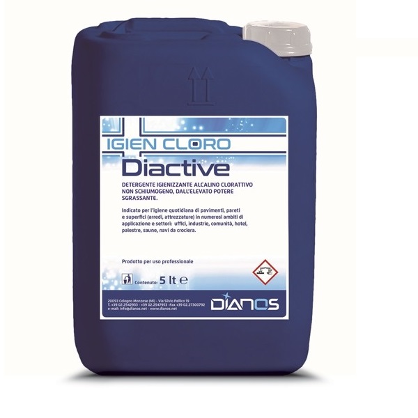 Diactive detergente igienizzante e disinfettante a base di ipoclorito di sodio 5 LT