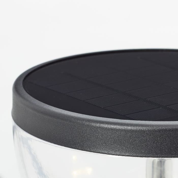 Terminale da esterno - BRILLIANT - TULIP - LED e solare - Rilevatore di movimento - Acciaio inossidabile e plastica - 4 W - Nero