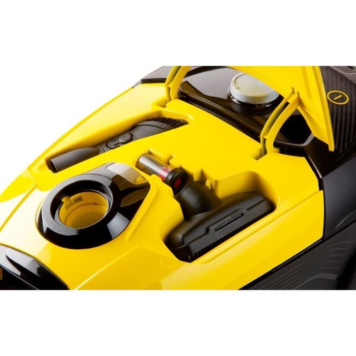 DOMO DO7294S - Aspirapolvere a bidone con sacco - 5L - Filtro HEPA H13 - 73dB - Potenza di aspirazione regolabile - Tubo in metallo 90cm