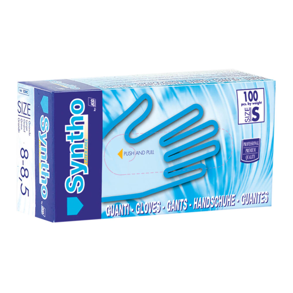 Confezione da 100 Guanti in nitrile Syntho Powder free taglia S