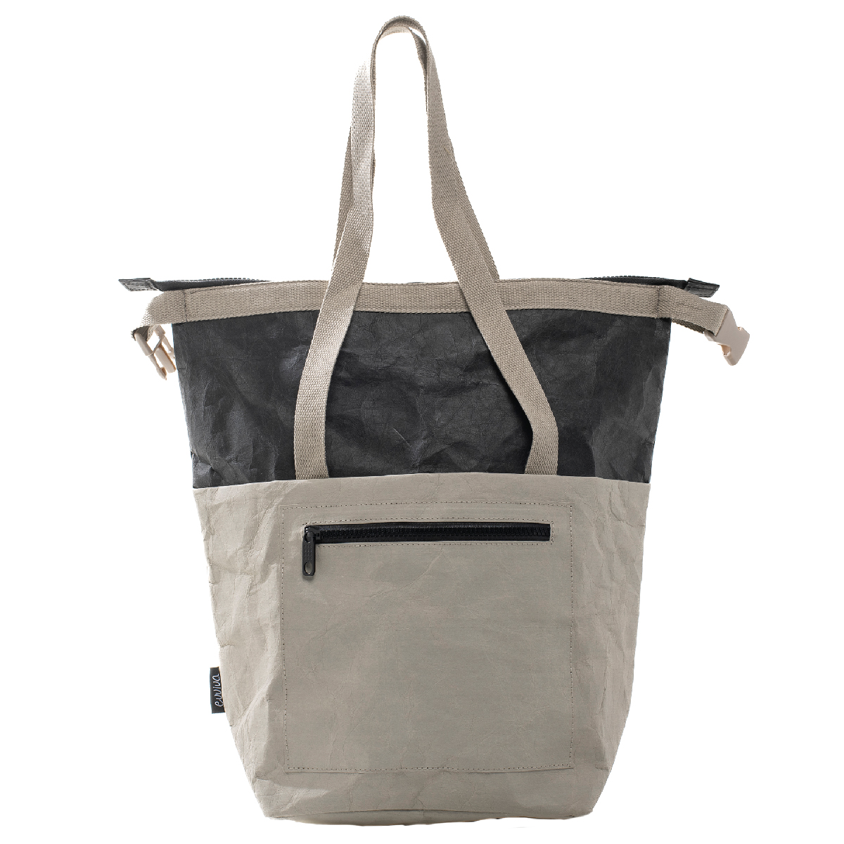 Borsa termica con manici, tasca anteriore e zip, esterno in kraft paper e interno in PEVA/EVA 24 x 15 x h 40 cm - 12 l - Subway