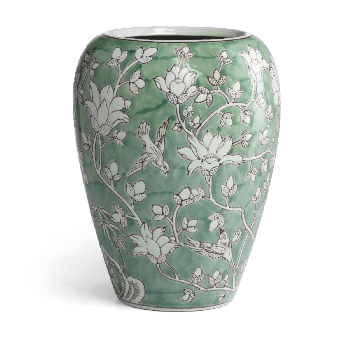 Vaso Con Finitura A Rilievo - Jade