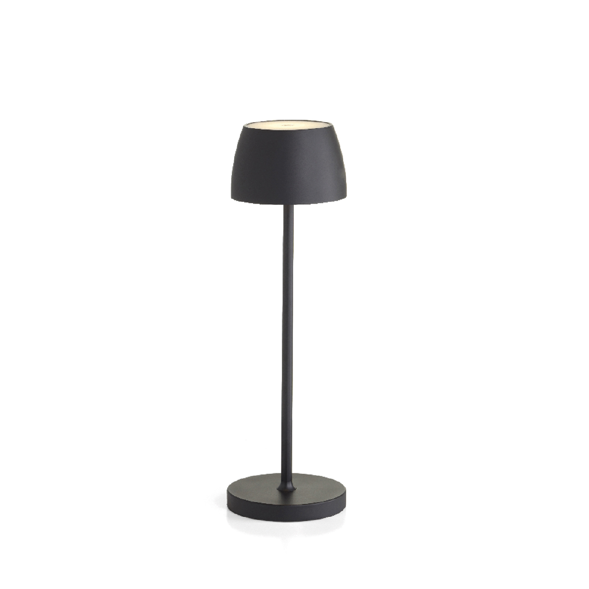 Lampada da tavolo a LED in alluminio, ricarica USB, h 35 cm - Evviva