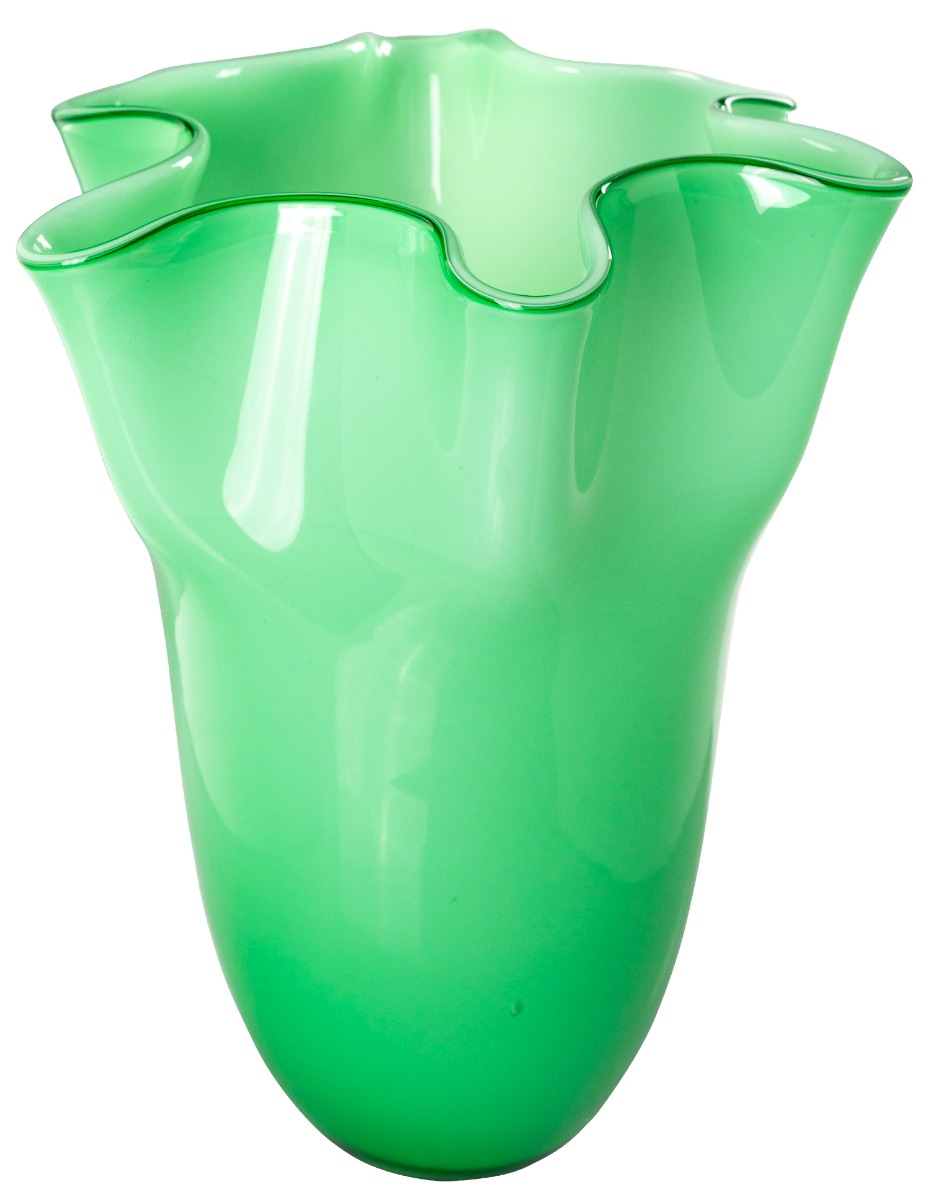 Vaso in vetro Verde 23 x 23 x h 30 cm - Mantile