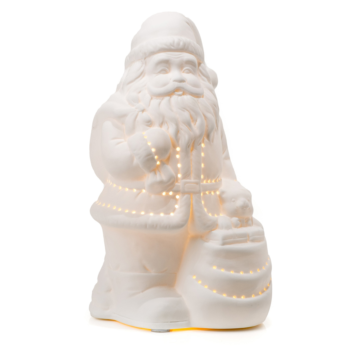 Lampada in ceramica a forma di babbo Natale  14,5 x 10,5 x h 25 cm - 40W - Oslo