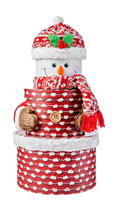 Set 3 scatole multiuso cartone/poliestere - Decor