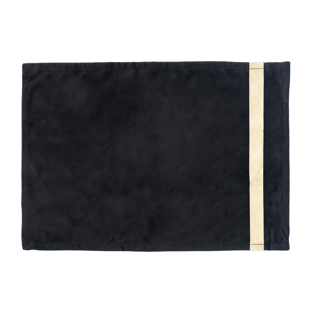 Tovaglietta in velluto con striscia verticale 33 x 48 cm - nero - Ortisei