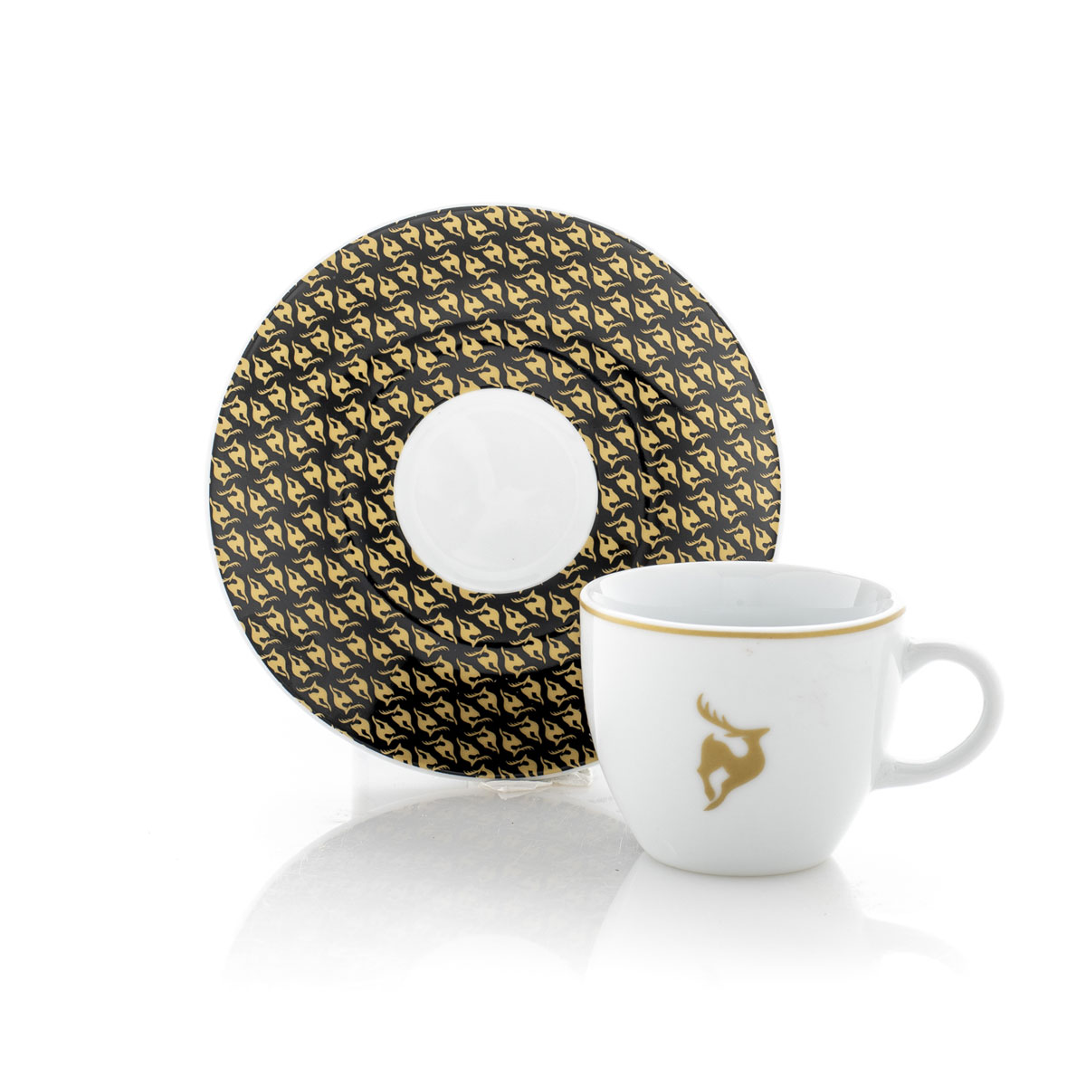 Set 2 tazze caffè con piattino in porcellana • 90 ml - Ortisei