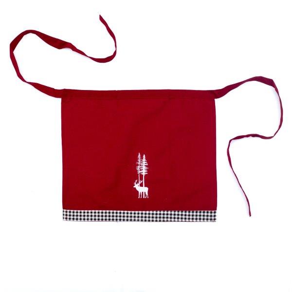 Grembiule da cucina 100% cotone 50 x 40 cm con ricamo - Cortina