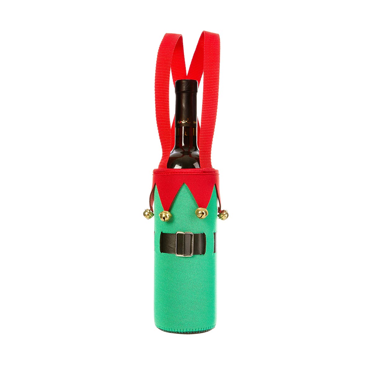 Porta bottiglia in neoprene h 18 cm - Evergreen