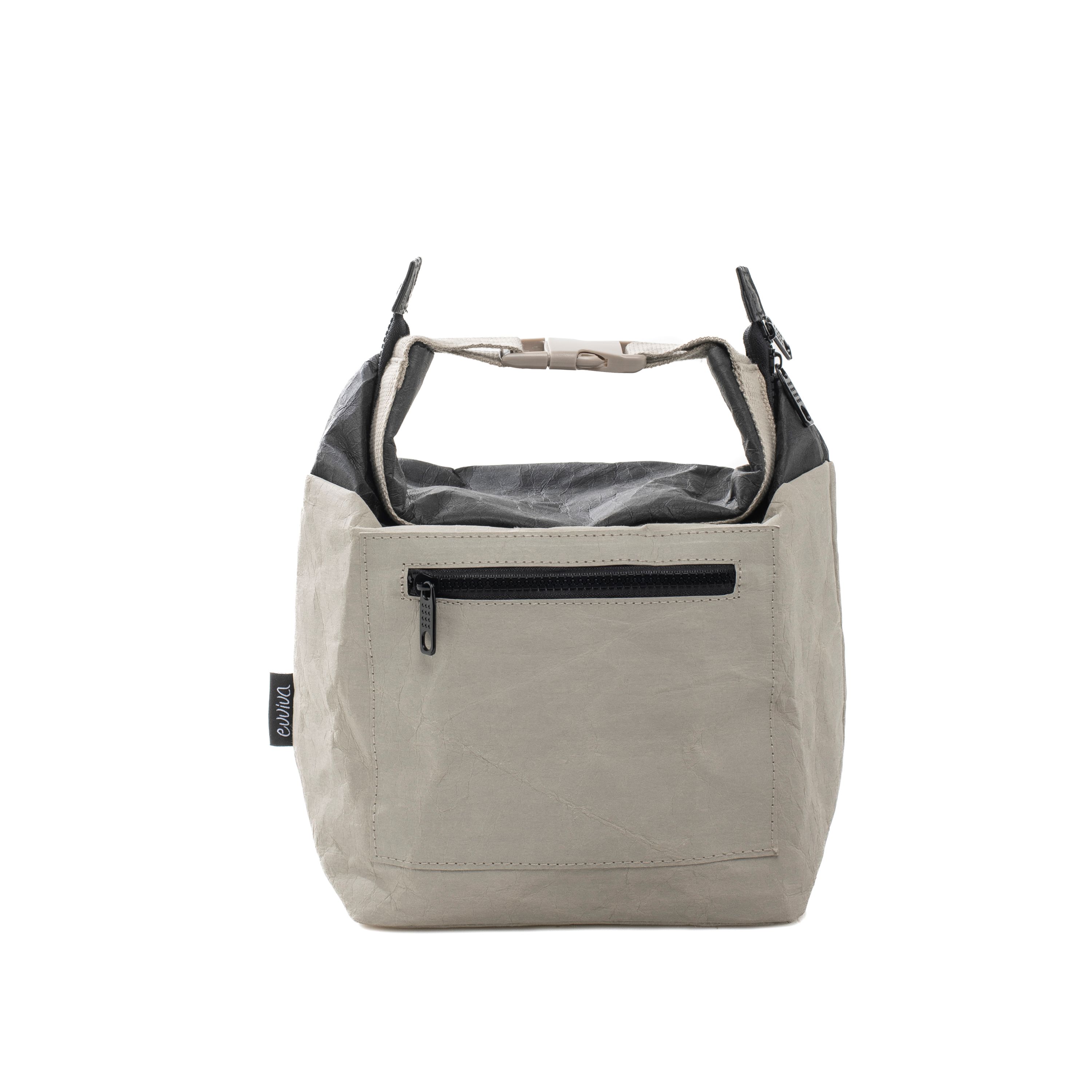Borsa termica - lunch bag con tasca anteriore e zip, esterno in kraft paper e interno in PEVA/EVA 24 x 12 x h 34 cm - 6 l - Subway