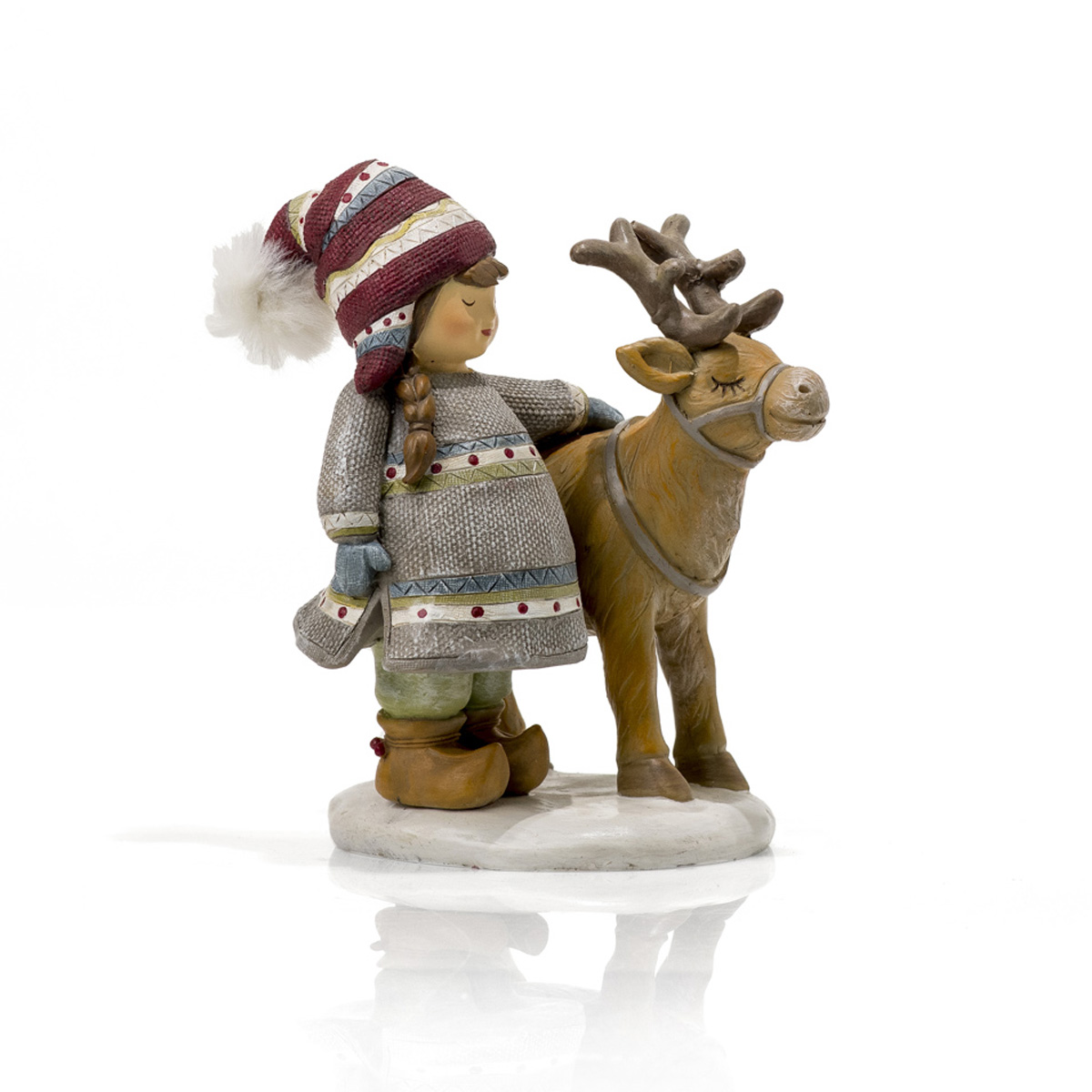 Statuina in poliresina 11 x 9,5 x h 18 cm - Courmayeur