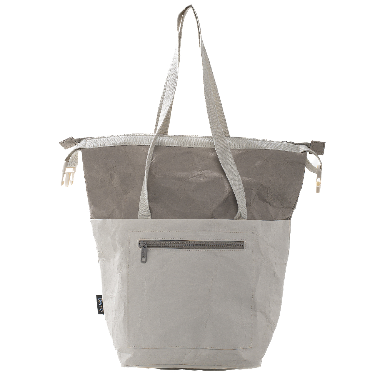 Borsa termica con manici, tasca anteriore e zip, esterno in kraft paper e interno in PEVA/EVA 24 x 15 x h 40 cm - 12 l - Subway