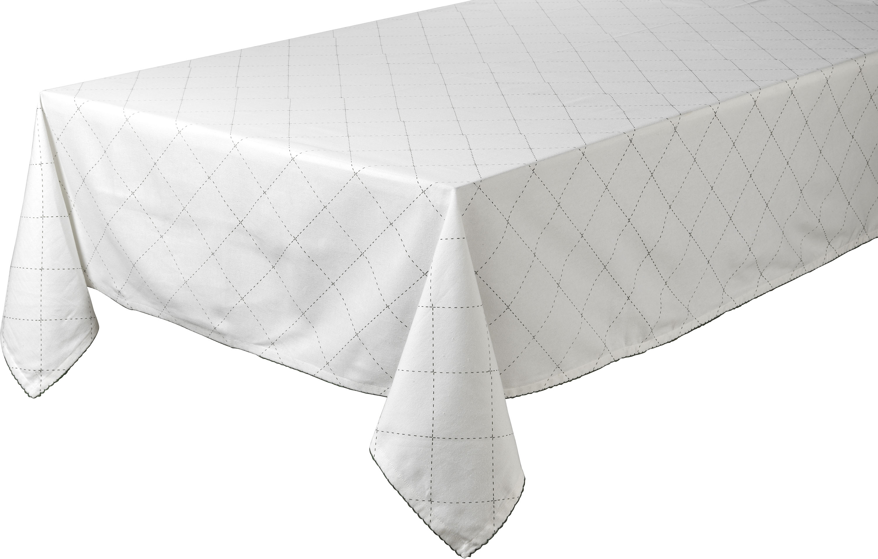 Tovaglia 100% cotone con bordo ricamato • 140 x 240 cm - Candy Canes