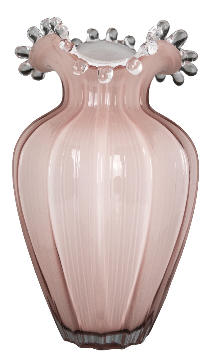 Vaso in vetro Cipria 21 x 21 x h 34 cm - Blossom