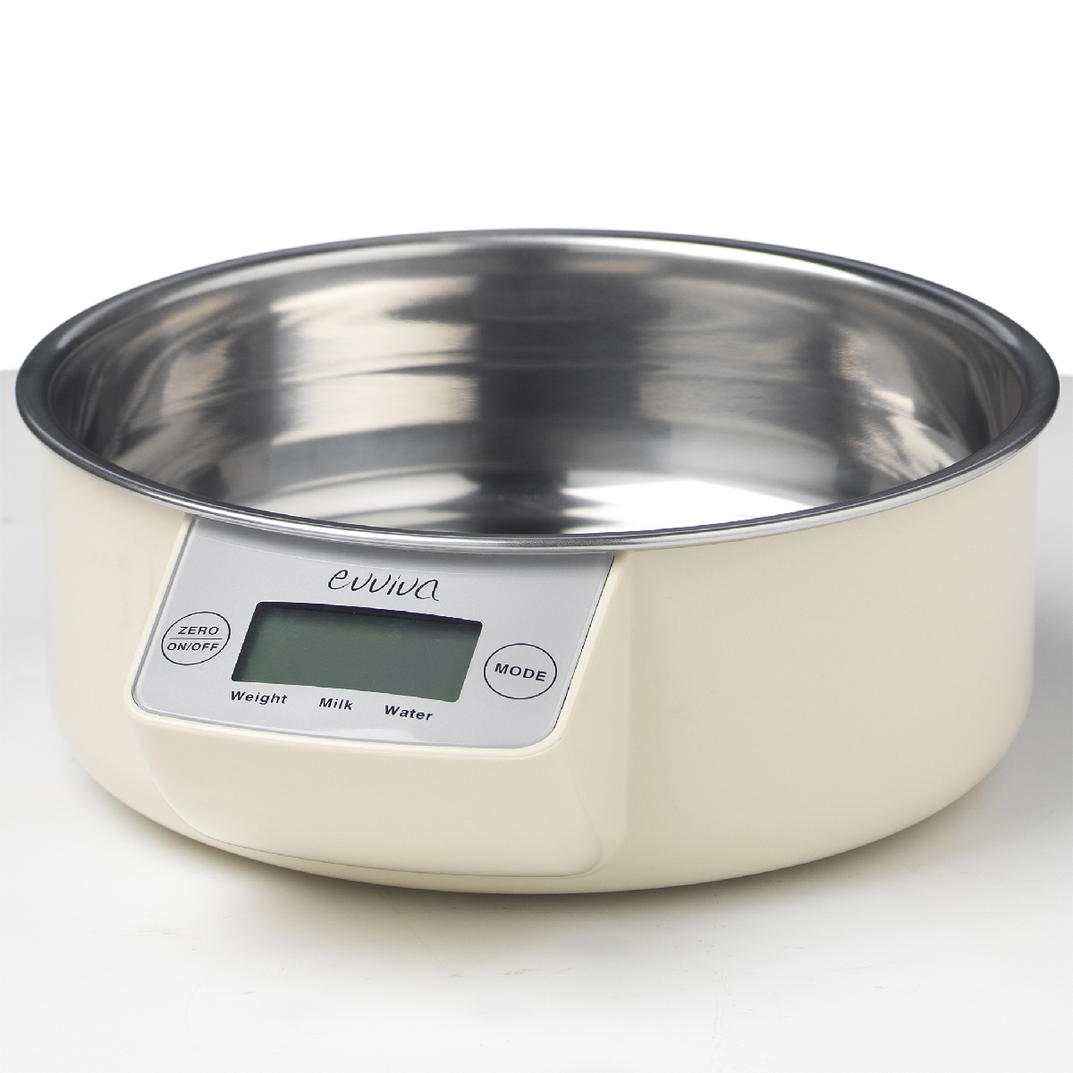 Bilancia da cucina digitale in ABS con ciotola in acciaio rimovibile, pesa fino a 5 kg, Ø cm - Evviva