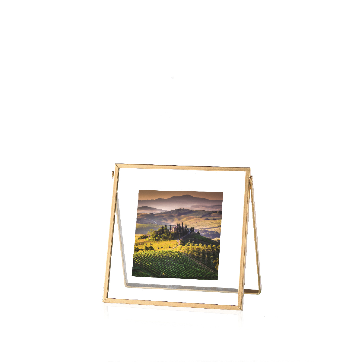 Porta foto in metallo oro - Cornici