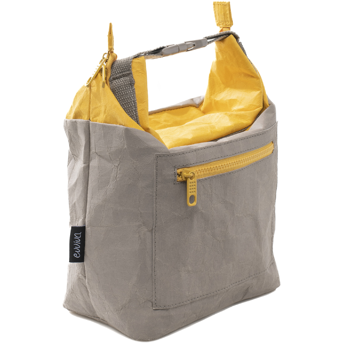 Borsa termica - lunch bag con tasca anteriore e zip, esterno in kraft paper e interno in PEVA/EVA 24 x 12 x h 34 cm - 6 l - Subway