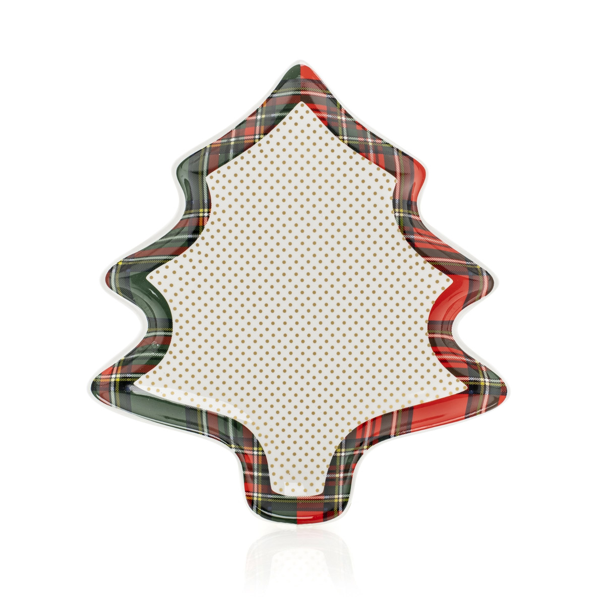 Piatto a servire albero in porcellana 23,5 x 21,5 cm - Kilty