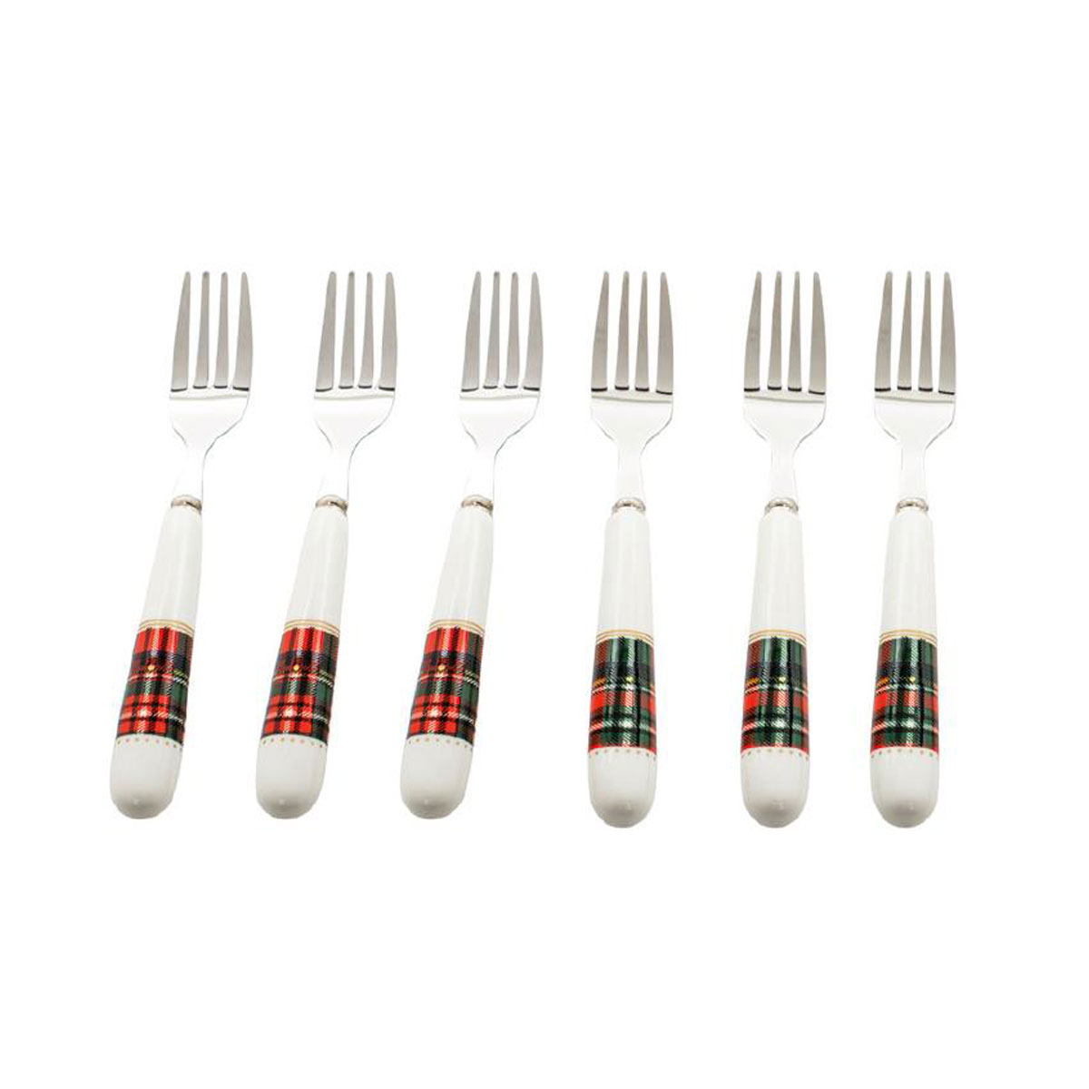 Set 6 forchettine dolce porcellana/acciaio - Kilty