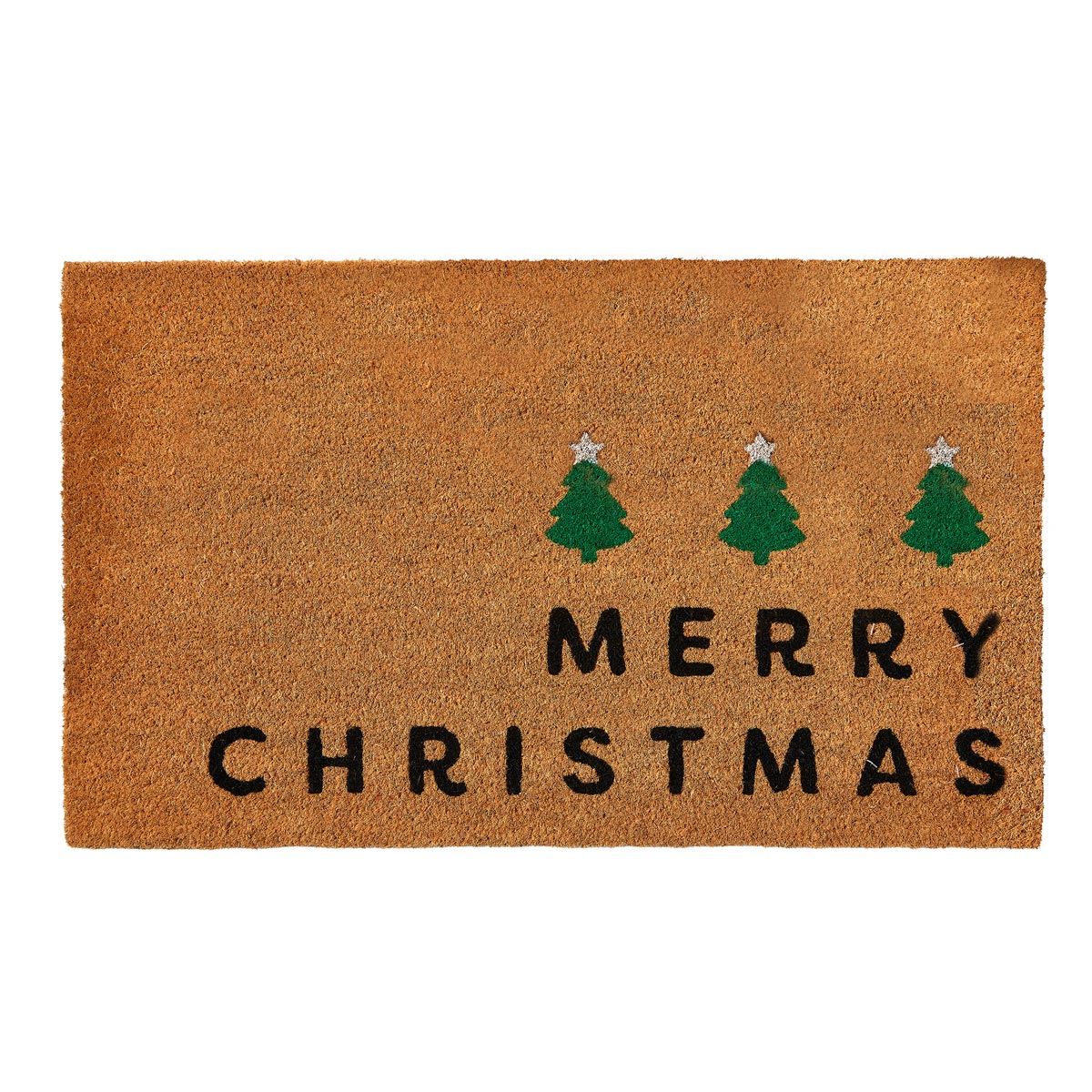Zerbino in fibra di cocco con disegno "Merry Christmas" • 45 x 75 cm - Welcocco